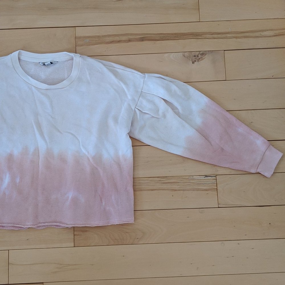 Peplum sleeved pink dip-dye AE sweater